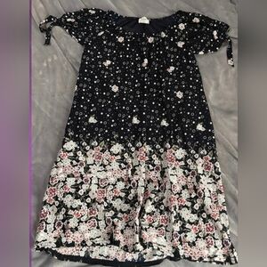 Siren Lily Dark Blue/White Floral Dress- Size Small Petite